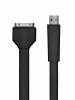 Data & Charge Flat Cable  iPhone 3G/ 3GS 4/ 4S, iPod / iPad - Black